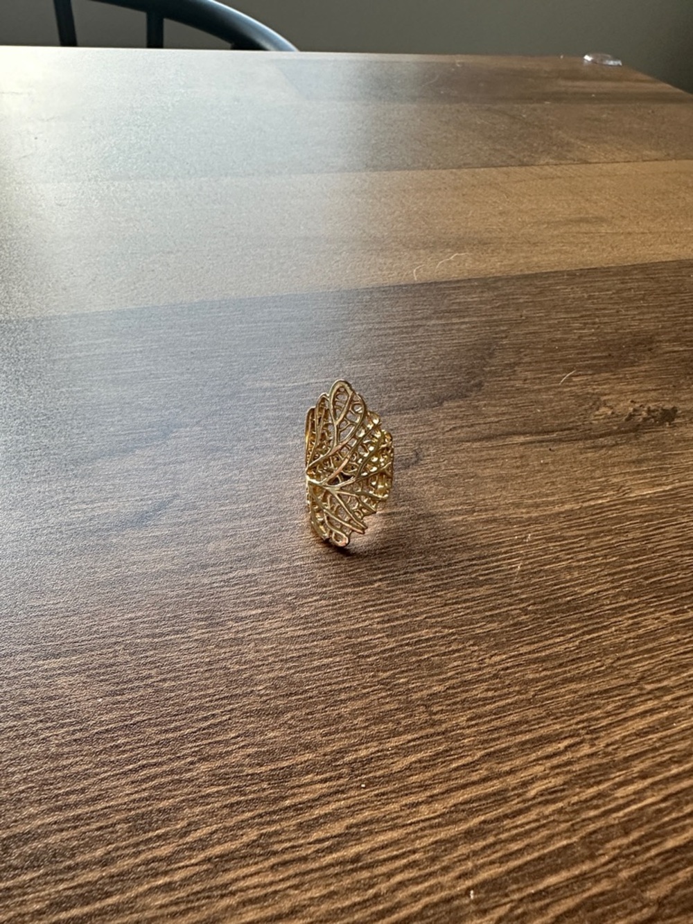 BCBG Gold Filigree Leaf Statement Ring - Women Jewelry